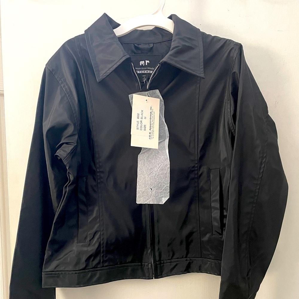 [LAST ACT] MARCELLE RENEE OUTERWEAR WOMEN M BLACK ZIP JACKET